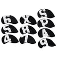 thumbnail image 1 of 10x Anti-Scratching Golf Club Headcover Iron Head Cover Protection Transport Black, 1 of 6