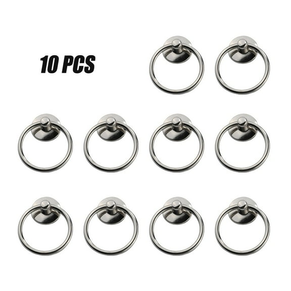10x Antique Pull Swing Ring Drop Kitchen Cabinet Drawer Cupboard Knob Handle