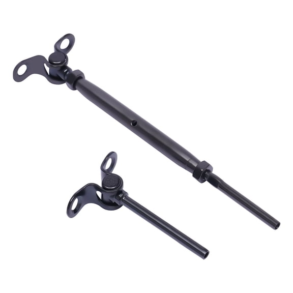 10x Black Cable Railing Kit T316 Stainless 1/8" Swage Toggle Turnbuckle Hardware