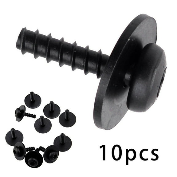 10x Black Torx Pan Head Sems Tapping Screw Bolts, M5-2.2 x 20mm, for Ford Focus Under Engine Shield Air Dam Deflector, Easy Install