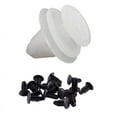 thumbnail image 1 of 10x Car Door Panel Mounting Clips White for 206 207 1007 307 & 16Pcs Plastic Rivets Clip 4mm X 5mm X 15mm Black, 1 of 3