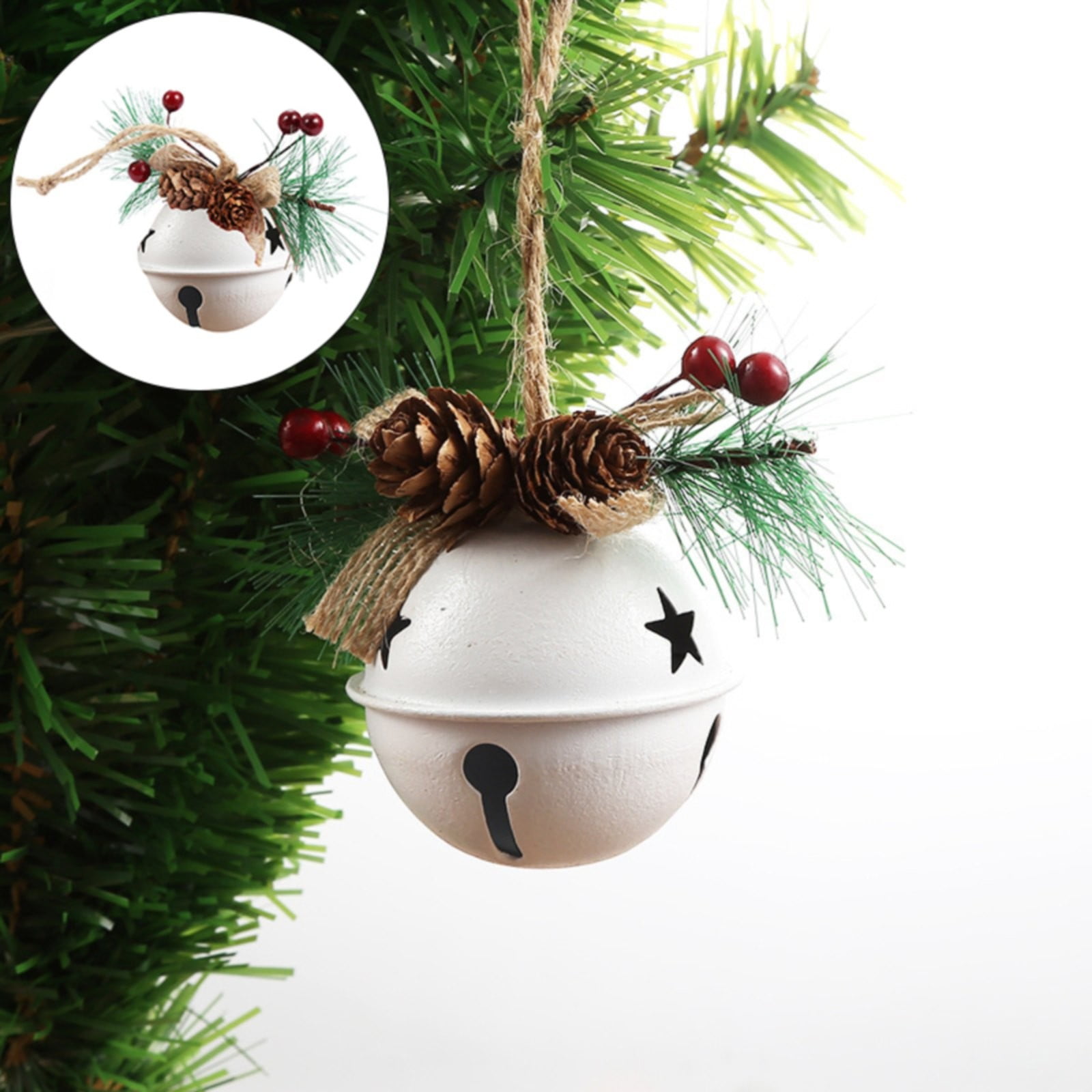 10X Christmas Bell Pendant 10Pcs Christmas Hanging Tree Bells Holiday