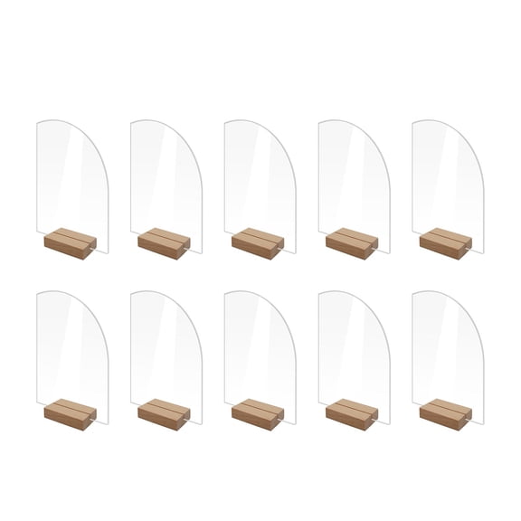 10x Clear Acrylic Place Cards Practical Seating Cards DIY Blank Plate Name Cards Table Numbers Durable for Birthday Wedding Centerpiece Irregular