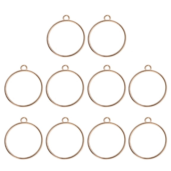 10x Clear Round Blank for Key Ring Handmade Blank Frame Bezel Trays DIY for Key Chain for Jewelry Craft Necklace Bracele
