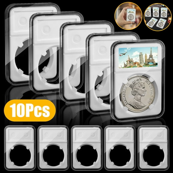 10x Coin Slab Graded Display Holder Storage Case Box 30 mm For JFK HALF DOLLAR