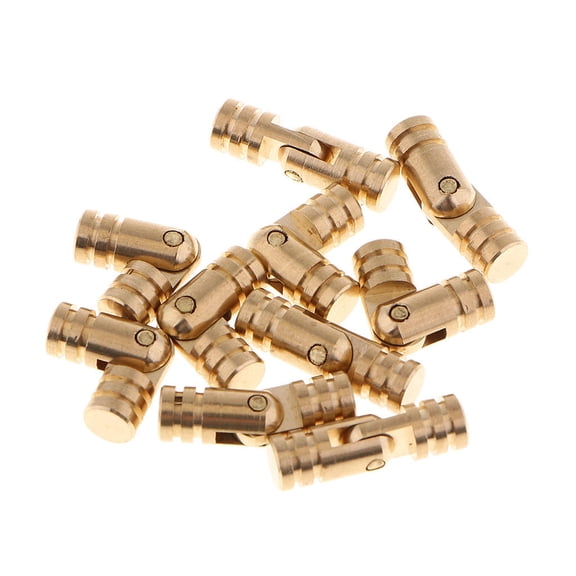 10x Copper Barrel Craft Gift Wooden Box Cylinder Hinge Hidden 17 * 5mm