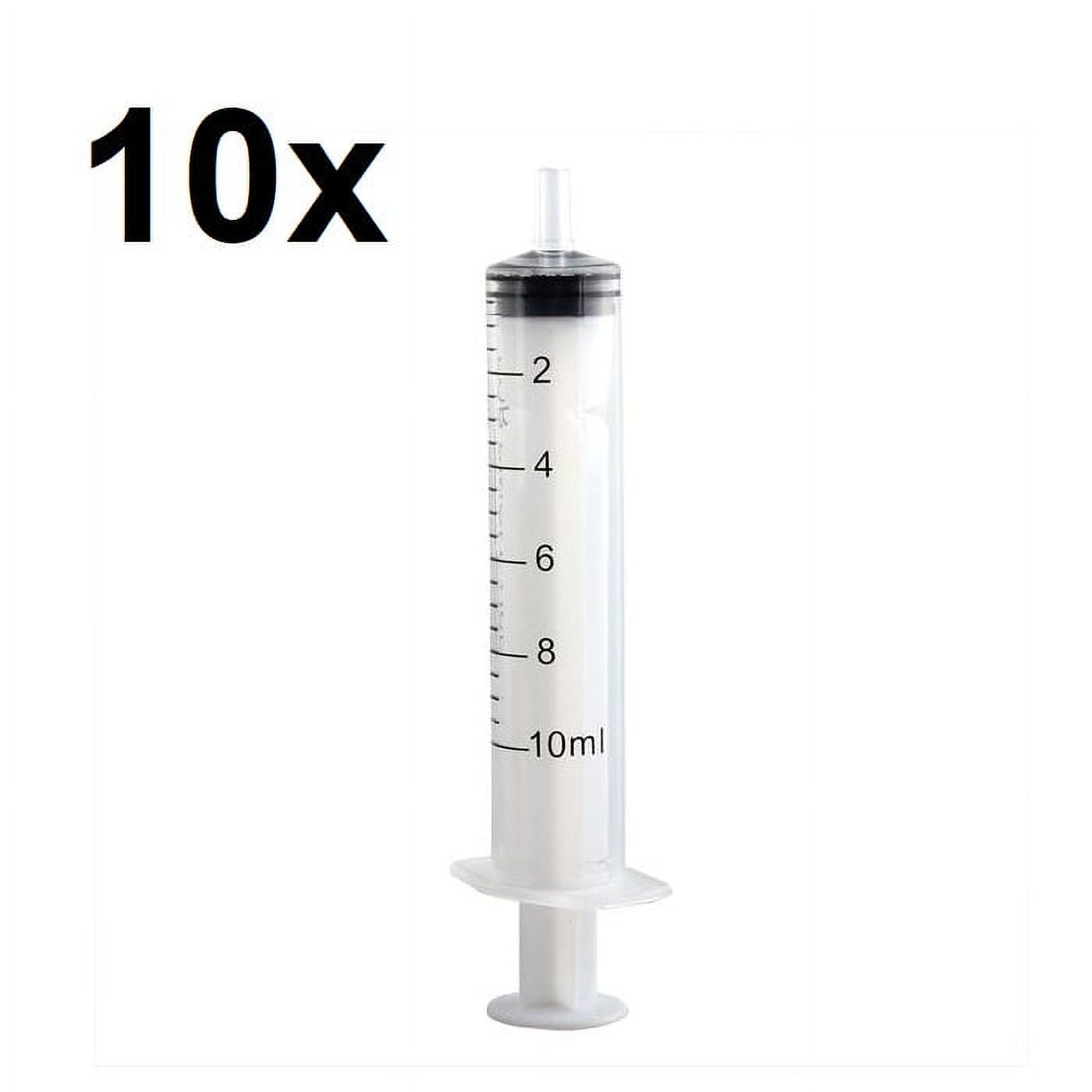 10x Disposable 10mL Syringe Luer Slip Tip Liquid Medical Clear