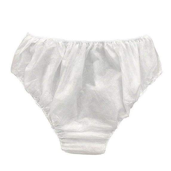10x Disposable Underpants White Double Woven Paper Briefs Unisex Underwear Drop