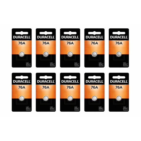 10x Duracell 76A 1.5V Alkaline Battery Replacement LR44,CR44,SR44,AG13,A76,PX76