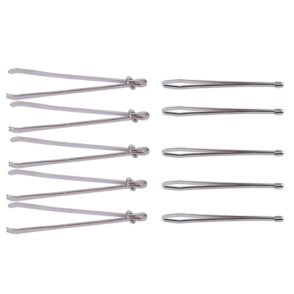 10x Elastic Threader Self-Locking Tweezers Clip Sewing Tool for Rope ...