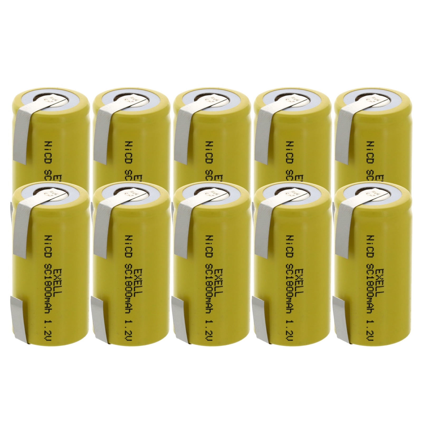 X Exell Subc V Mah Nicd Rechargeable Batteries With Tabs