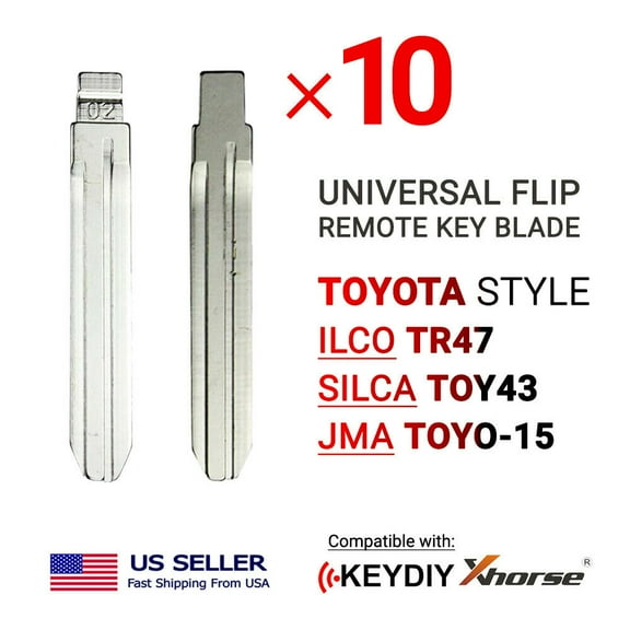 10x Flip Remote Key Blades for Xhorse & Keydiy Totoyta Style TR47 TOYO-15 TOY43