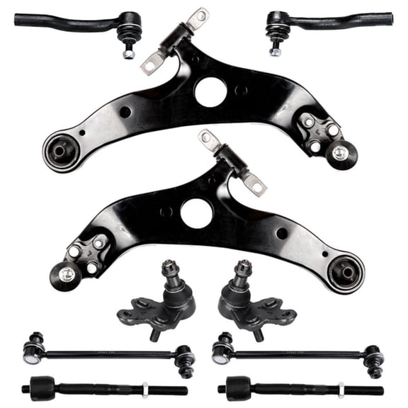 10x For 2004-2010 Toyota Sienna Lower Control Arms Tie Rods Sway Bars Ball Joint