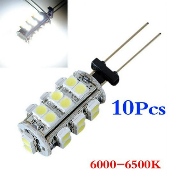 10x G4 26 SMD 3528 LED Day White Light Home Marine Lamp RV Boat Bulbs 12V