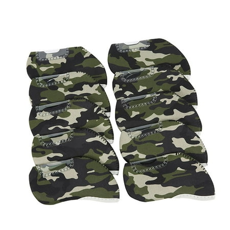 10x Golf Iron Club Head Covers, Visible Window Golf Headcover, Neoprene Golf Club Head Covers Set Golf Accessories