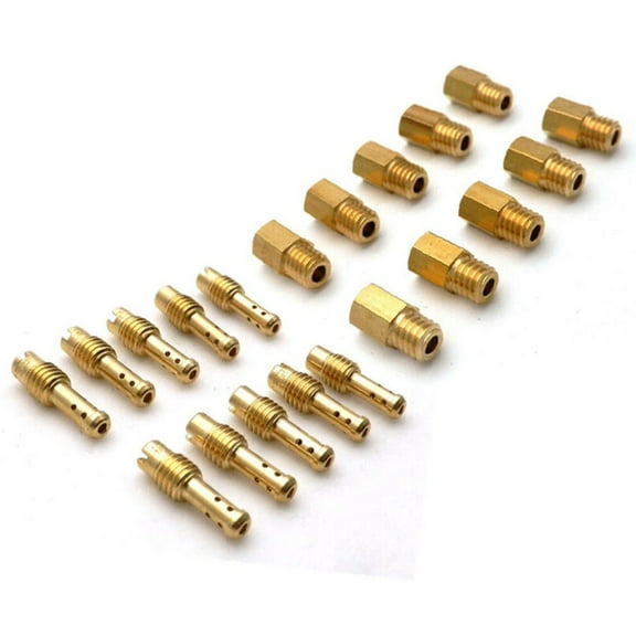 10x Hex Type Main Jets + 10x TMS Pilot Jets For MIKUNI VM/TM/TMX VM22 Carburetor