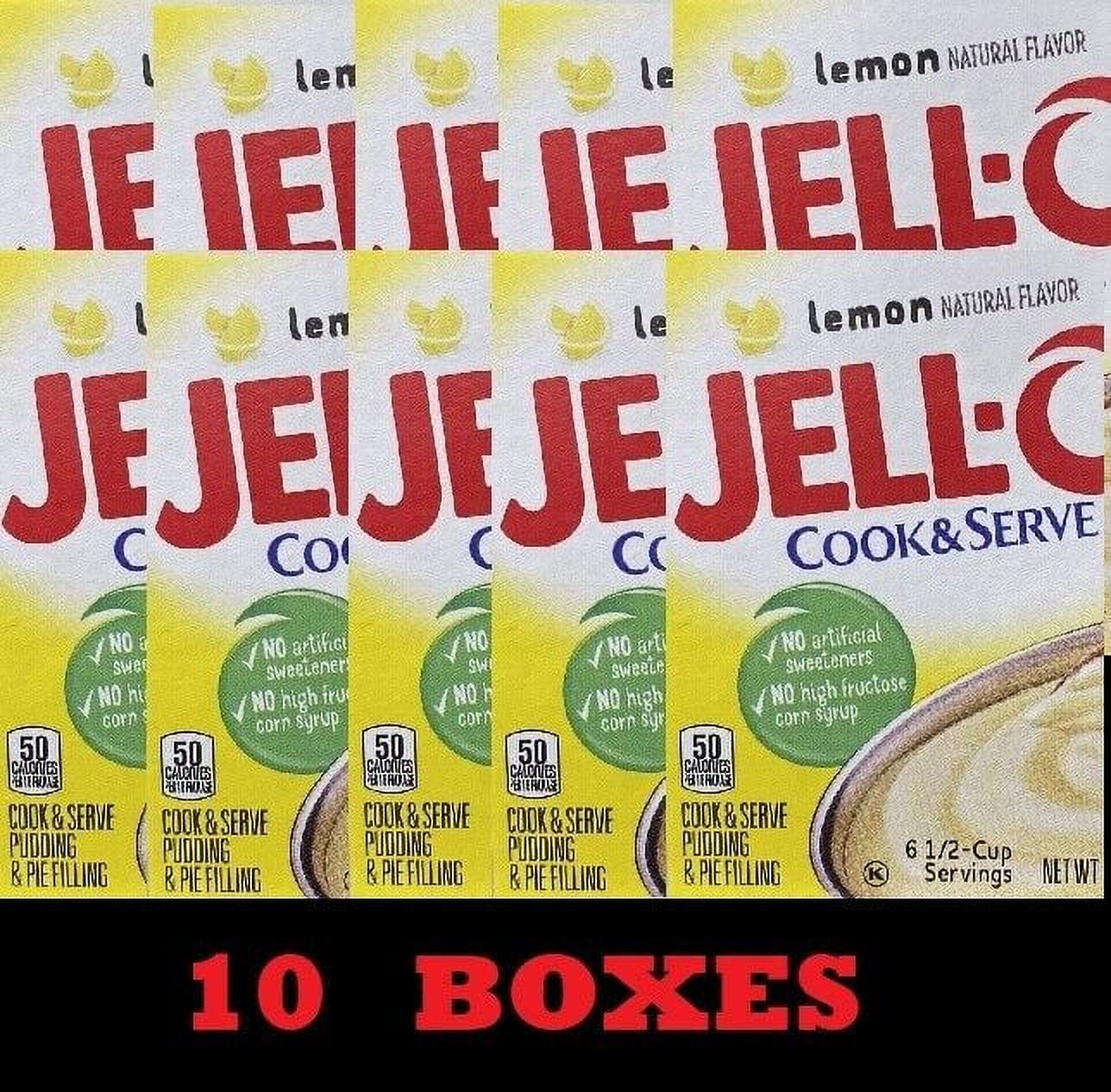 10x Jello Cook & Serve LEMON Instant Pudding & Pie Filling Mix 2.9 oz 10 BOXES