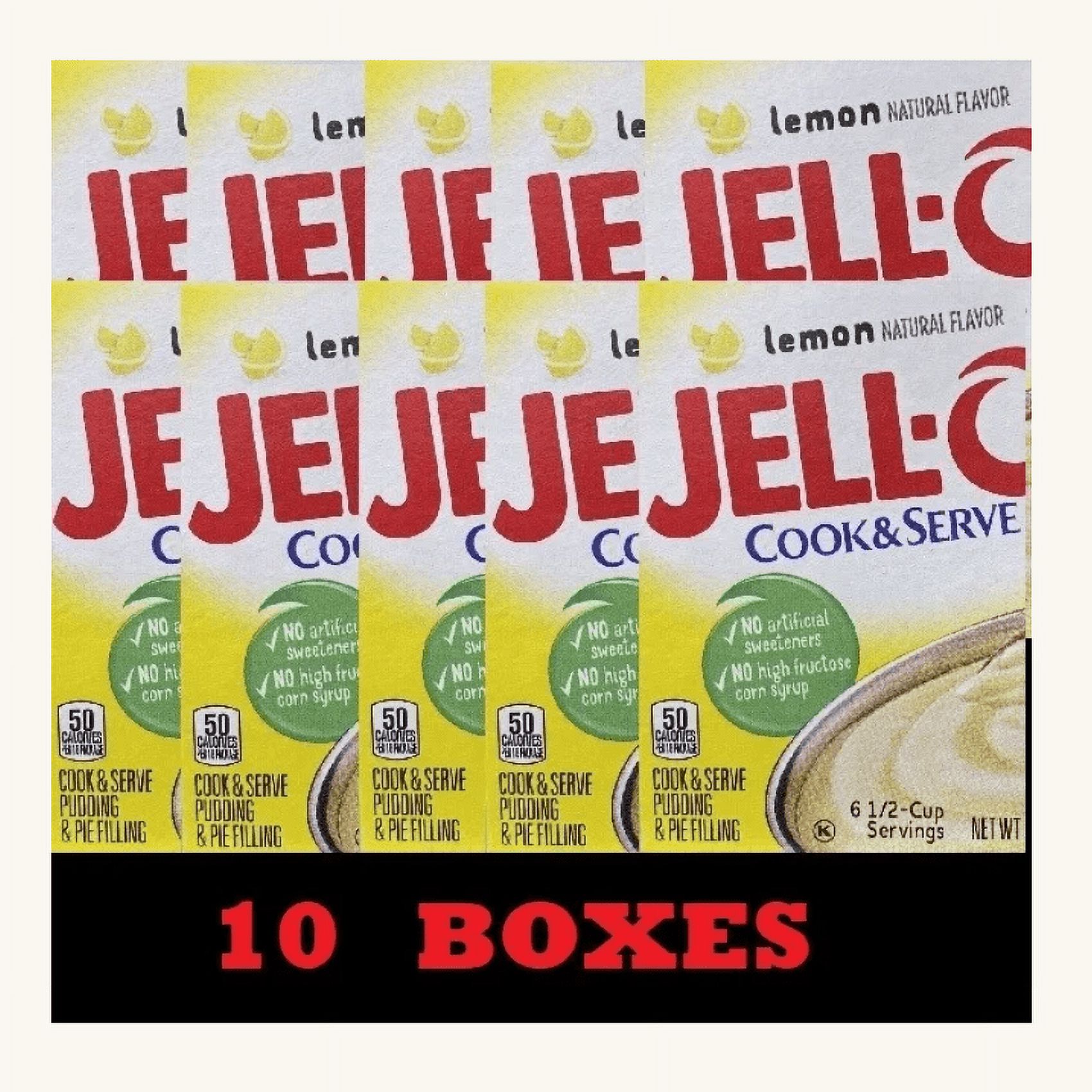 10x Jello Cook & Serve LEMON Pudding & Pie Filling Mix 2.9 oz 10 BOXES