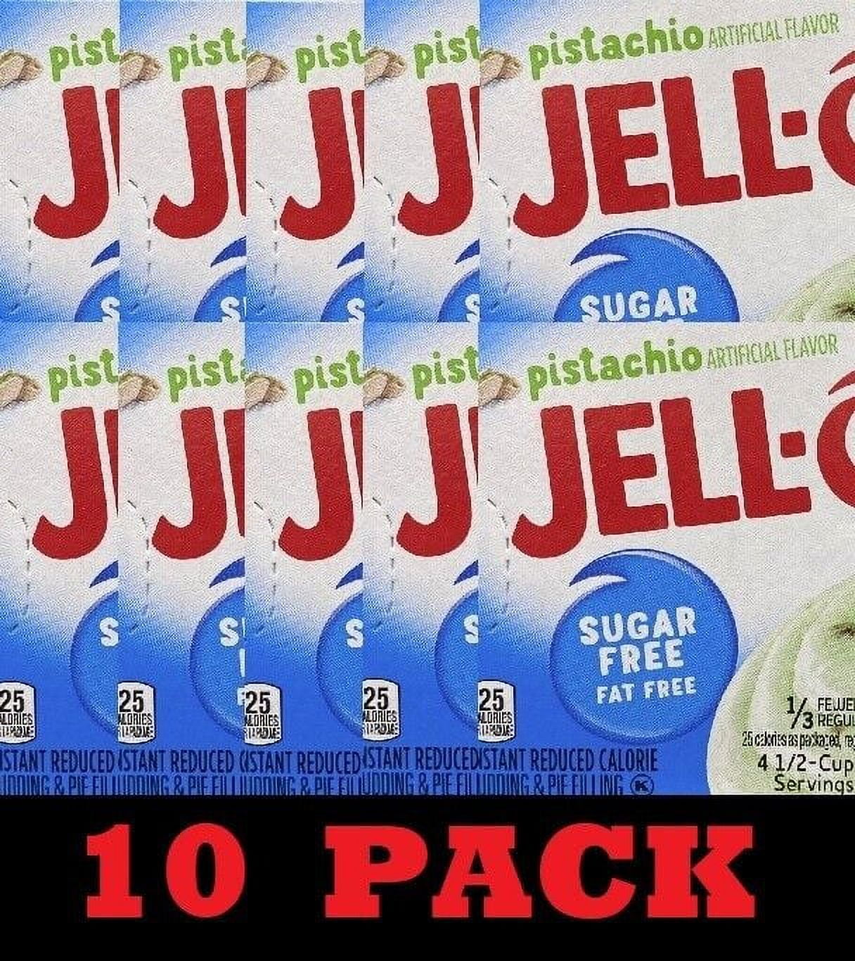 10x Jello PISTACHIO SUGAR FREE Instant Pudding & Pie Filling Mix