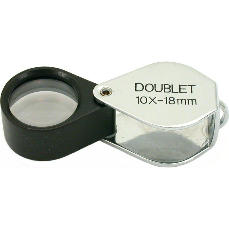 10x Jewelers Loupe Folding Magnifier Tool 18mm Lens 