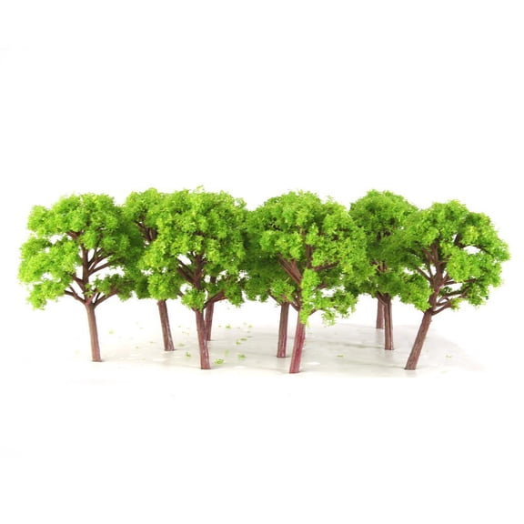 10x Light Green Model Banyan Trees Train Layout N SCALE Scenery 9cm