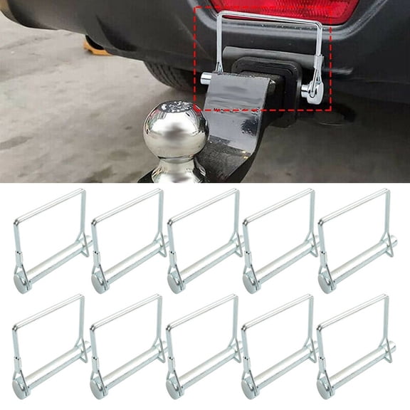 10x M6*70mm Trailer Coupler Hitch Pin Lock Square Shape Towing Shaft Locking Pin
