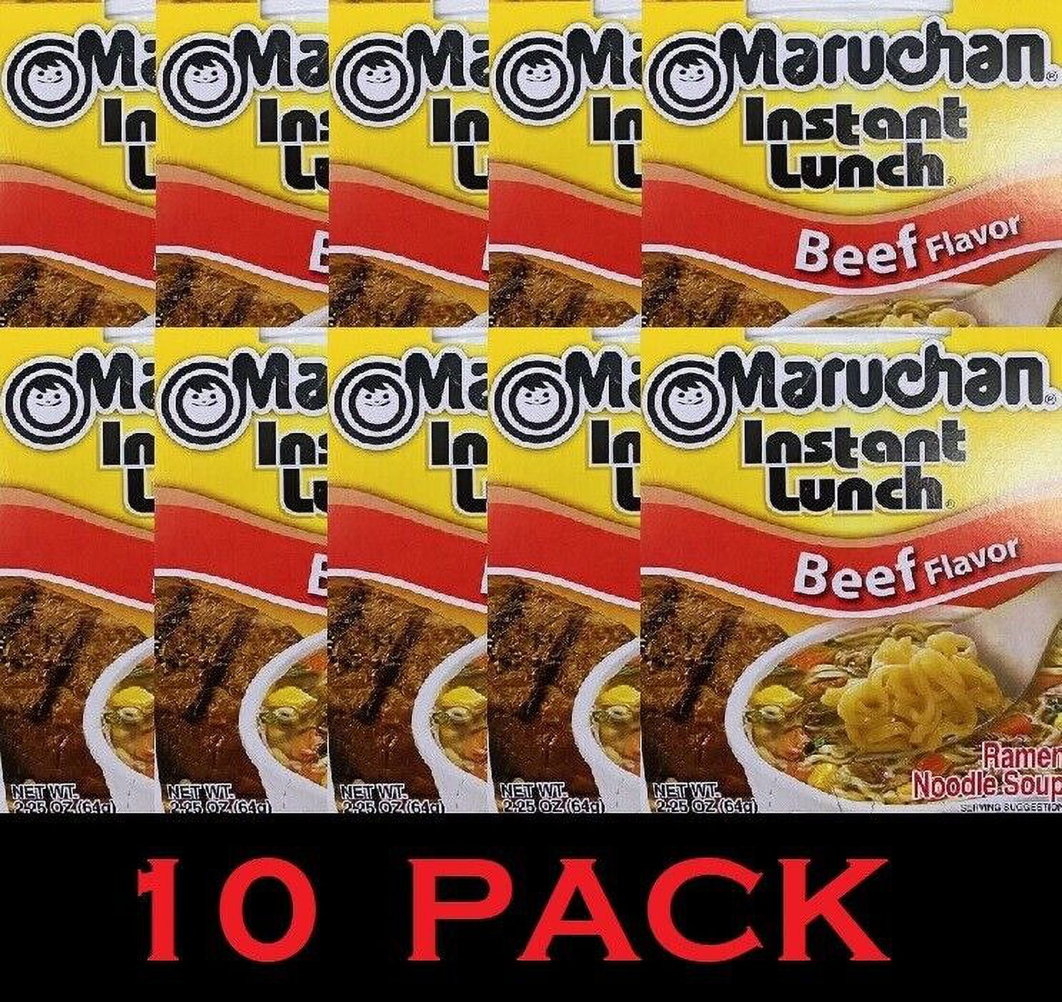 10x Maruchan Instant Lunch Ramen Noodles BEEF FLAVOR Soup Cup 2.25 oz