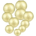 thumbnail image 1 of 10x Mixed Size Gold Paper Lanterns for Weddings, Birthdays, Parties and Events, 1 of 6