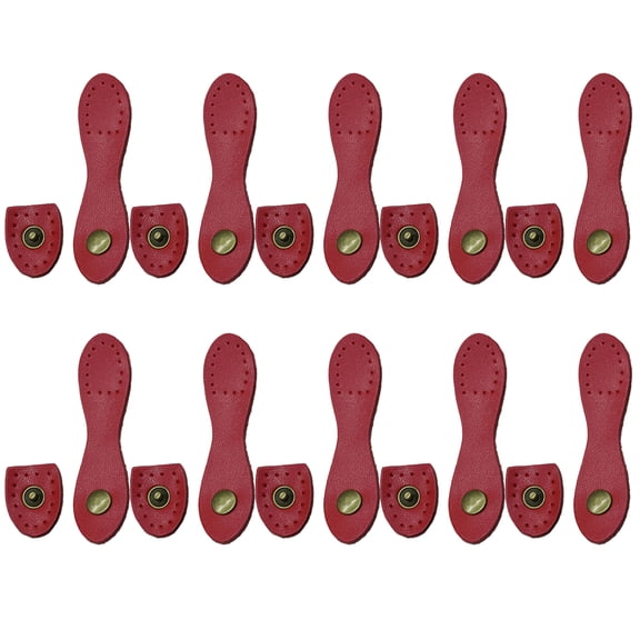 10x Multifunctional Leather Snapped Buckles Sew On Leather Purse Closure Fasteners Leather Snapped Button
