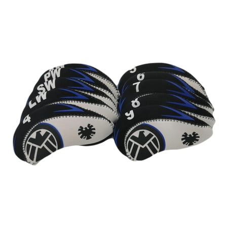 10x Neoprene Golf Club Iron Cover Protective Headcover universal - White, 13x5x1cm