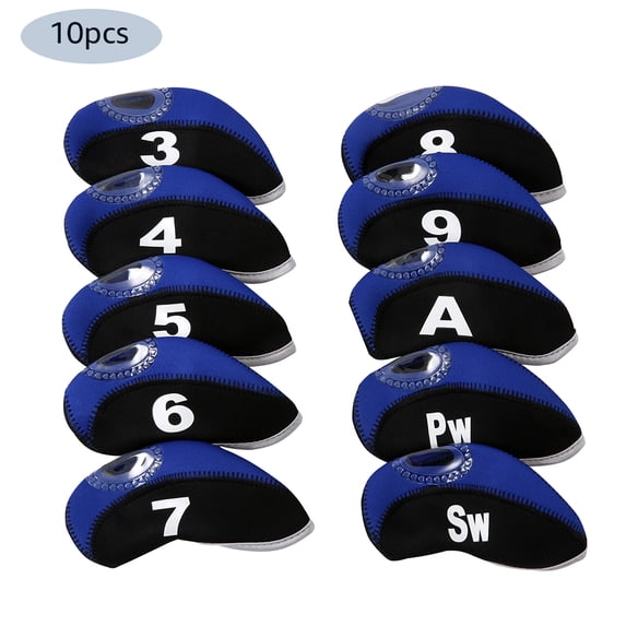 10x Neoprene Golf Club Iron Head Cover Set Fit Titleist Callaway Ping Taylormade