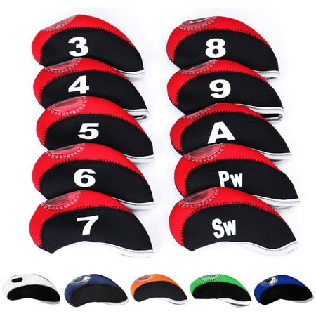 10x Neoprene Golf Club Iron Head Cover Set Fit Titleist Callaway Ping Taylormade