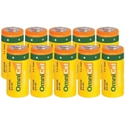 10x OmniCel ER14335 3.6V 1.65Ah 2/3AA Lithium Button Top Battery For Patient Monitoring, Respirators/Oxygen Concentrators, RFID Tracking,Theft Prevention, Locator Beacons, Data Collection, AMR Add-ons