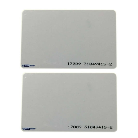 10x PVC Programmed HID 1386LGGMN ISOProx II Card - 26 bit