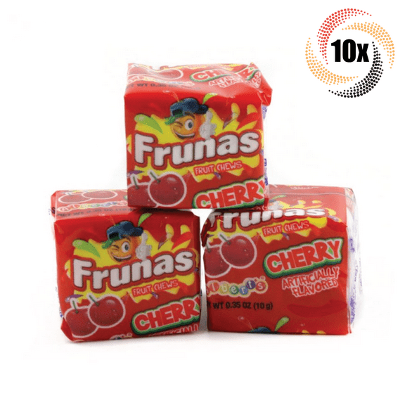 10x Packs Frunas Cherry Fruit Chews | 4 Chews Per Pack | Fast Shipping
