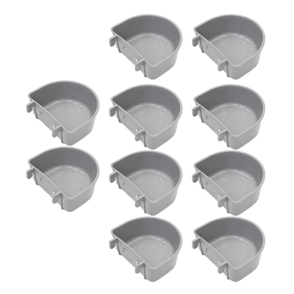 10x Pet Cage Bowl, Pet Carrier Bowl, Water Food Bowl Small Dog Crate Bowls, Hanging Kennel Bowl for Parrot Small Animals Rabbit Ferret Rats