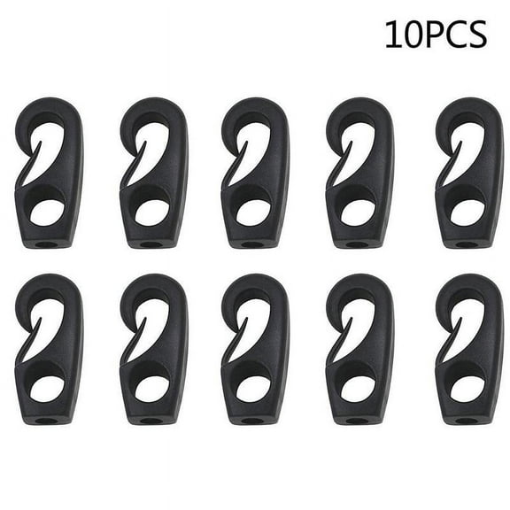 10x Plastic Bungee Hooks For Shock Cord Tie Down Canoe E8W0 Kayak J3N0