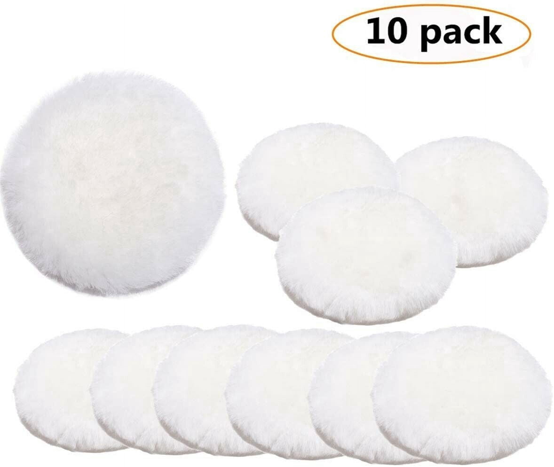SATC 10Pcs 5 inch Car Waxes Automotive Polishing Pads Pure Wool Car Buffer Polisher Waxing Buffing Wheel Kit