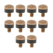 10x Pool Cue Tips Snooker Cue Tip Screw on Hard Tips for Pool Cues Portable Indoor Game Billiards Cue Tip for Billiards Players Snooker Accessories 11MM