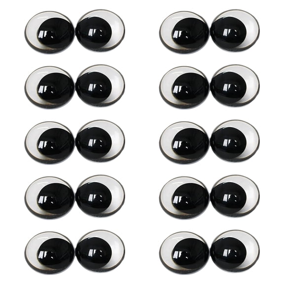 10x Professional Artificial Eye Flat Eyes with Natural Looking Figure Doll Eye Replacement For Miniature Creation