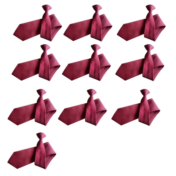 10x Quick Clip On Necktie For Kids Adult Pre Tied Design Polyester Yarn Easy to Wear Neck Tie For Weddings Business Event