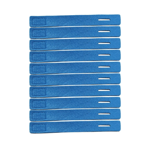 10x Reusable Fishing Rod Belt Fishing Ties Cable Elastic for Casting Rods Fishing Rod Storage and Carrying Fishing Accessories Blue