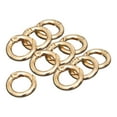 thumbnail image 1 of 10x Round Spring Snap Hooks Carabiner Clip DIY Metal Buckle Spring Circle for Jewelry Handbag Shoulder Strap Keychain , Aureate 20mm, 1 of 8