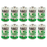 10x SAFT LS 14250 LS14250 C 1/2 AA 3.6v Lithium Battery 1200mAh High Capacity