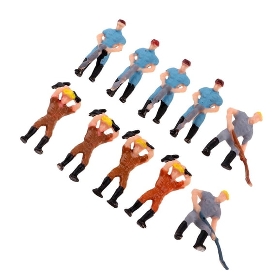 10x/Set 1/75 Worker People Action Figure Mini For Railway Scenery
