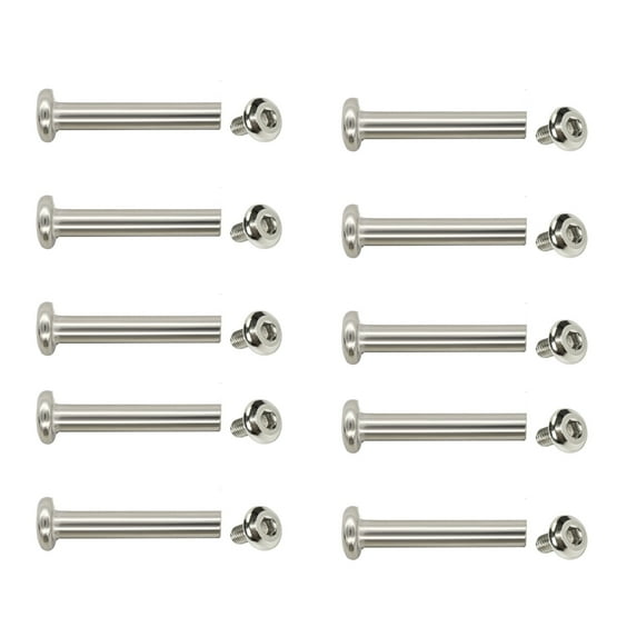 10x/Set Luggage Belt Screws Stainless Steel Screws Nails Rivets 30/35/40/45/50mm Inner Hexagon Screws Easy to Use