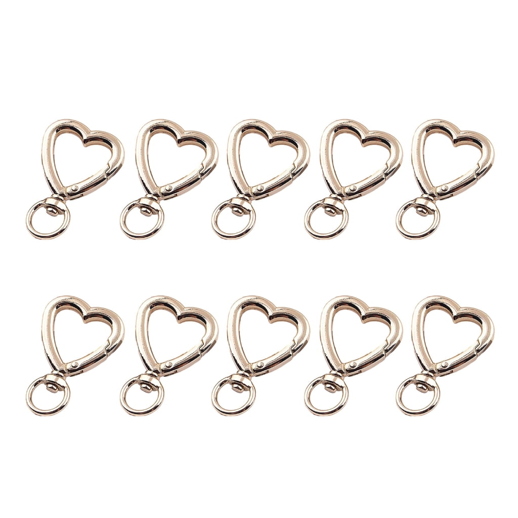 10x/Set Metal Carabiner Irregular Shape Keychains Heart Shape Keyrings ...