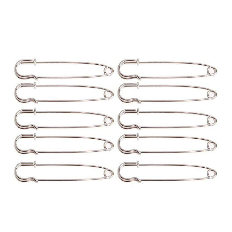 10x/Set Practical Silver Tone Safety Pins Heavy Duty DIY Sewing Tool for  Blanket 