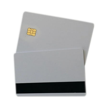 10x Smart Cards, Blank Smart Card with Magnetic Strip Hico 3 Track Inkjet PVC