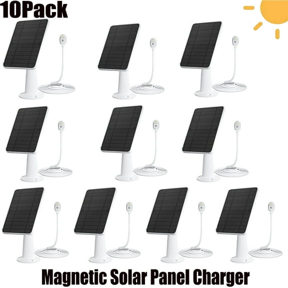 10x Solar Panel Magnetic Charger for Arlo Ultra/Ultra2/Pro 3/Pro 4 Security Camera